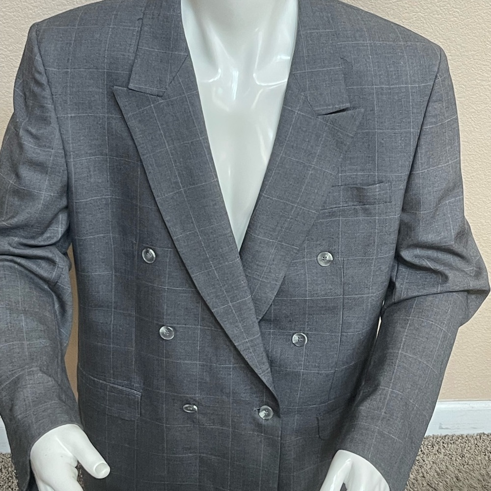 Jean Pierre Charcoal Checkered Blazer